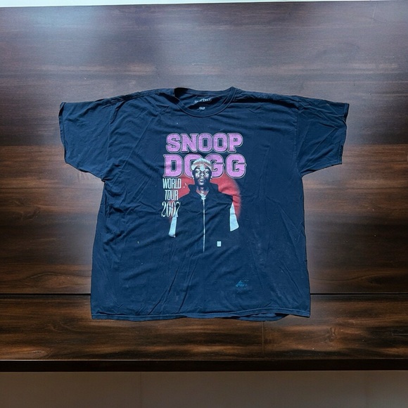 Vintage Snoop Dogg World Tour 2007 Short Sleeve Black Size L/XL Graphic T-Shirt - Picture 1 of 10